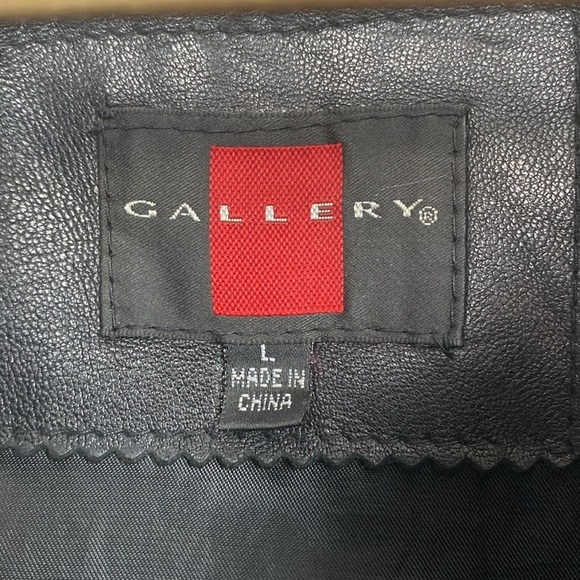 Vintage Gallery Full Leather Jacket Zip front size large - Picture 5 of 15